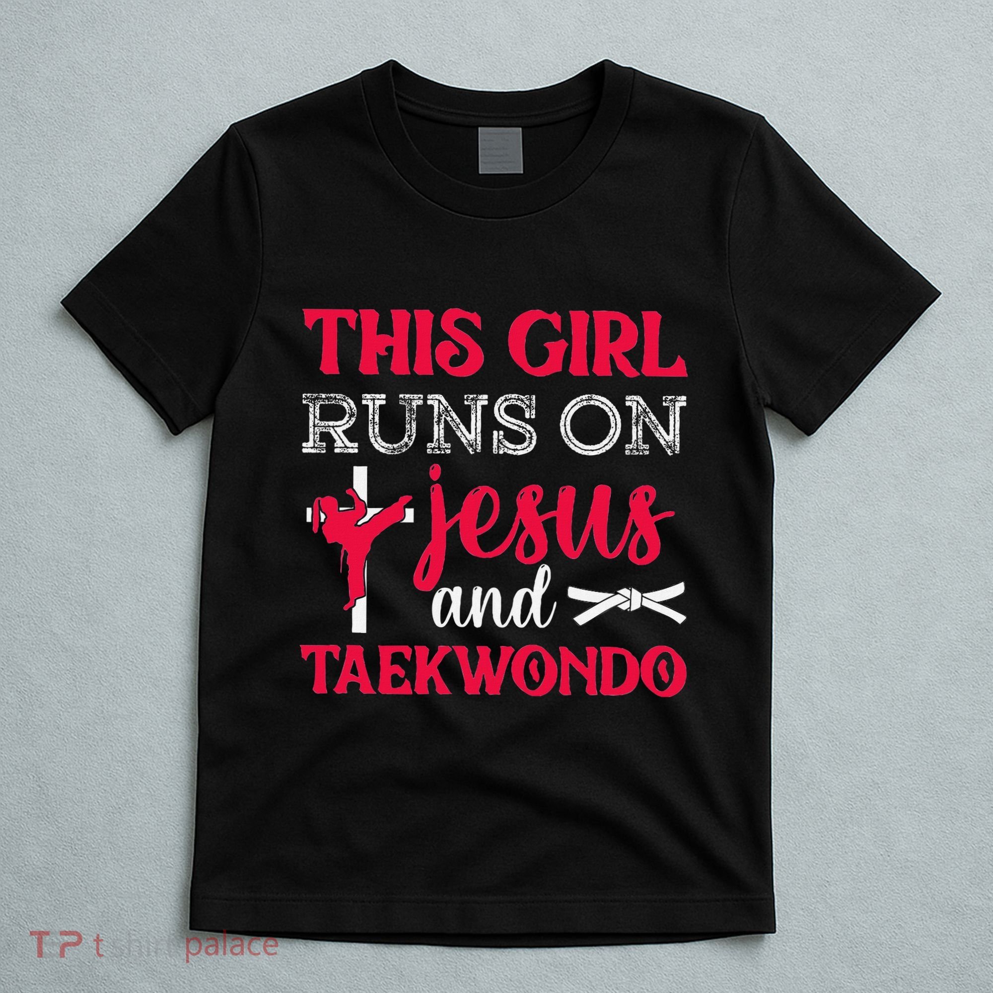 This Girl Jesus Taekwondo Woman Religion Karate T-Shirt