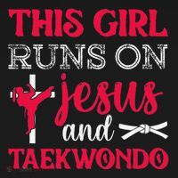 This Girl Jesus Taekwondo Woman Religion Karate T-Shirt thumb 7
