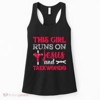 This Girl Jesus Taekwondo Woman Religion Karate Women's Tank Top thumb 0