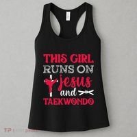 This Girl Jesus Taekwondo Woman Religion Karate Women's Tank Top thumb 3
