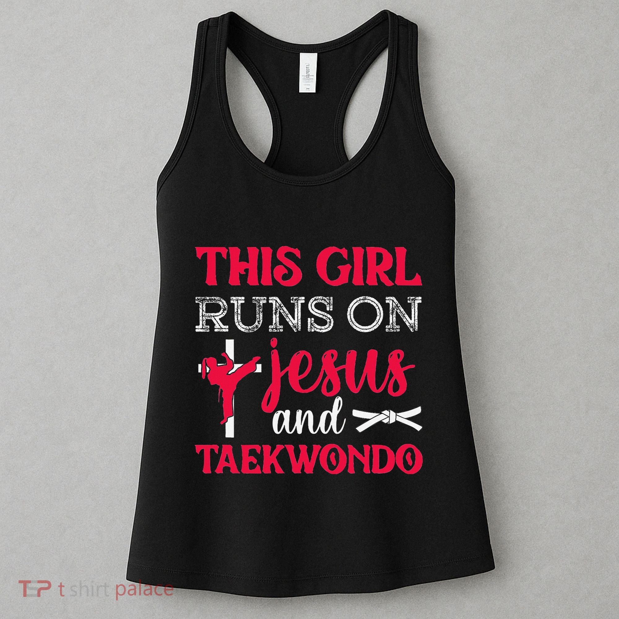 This Girl Jesus Taekwondo Woman Religion Karate Women's Tank Top