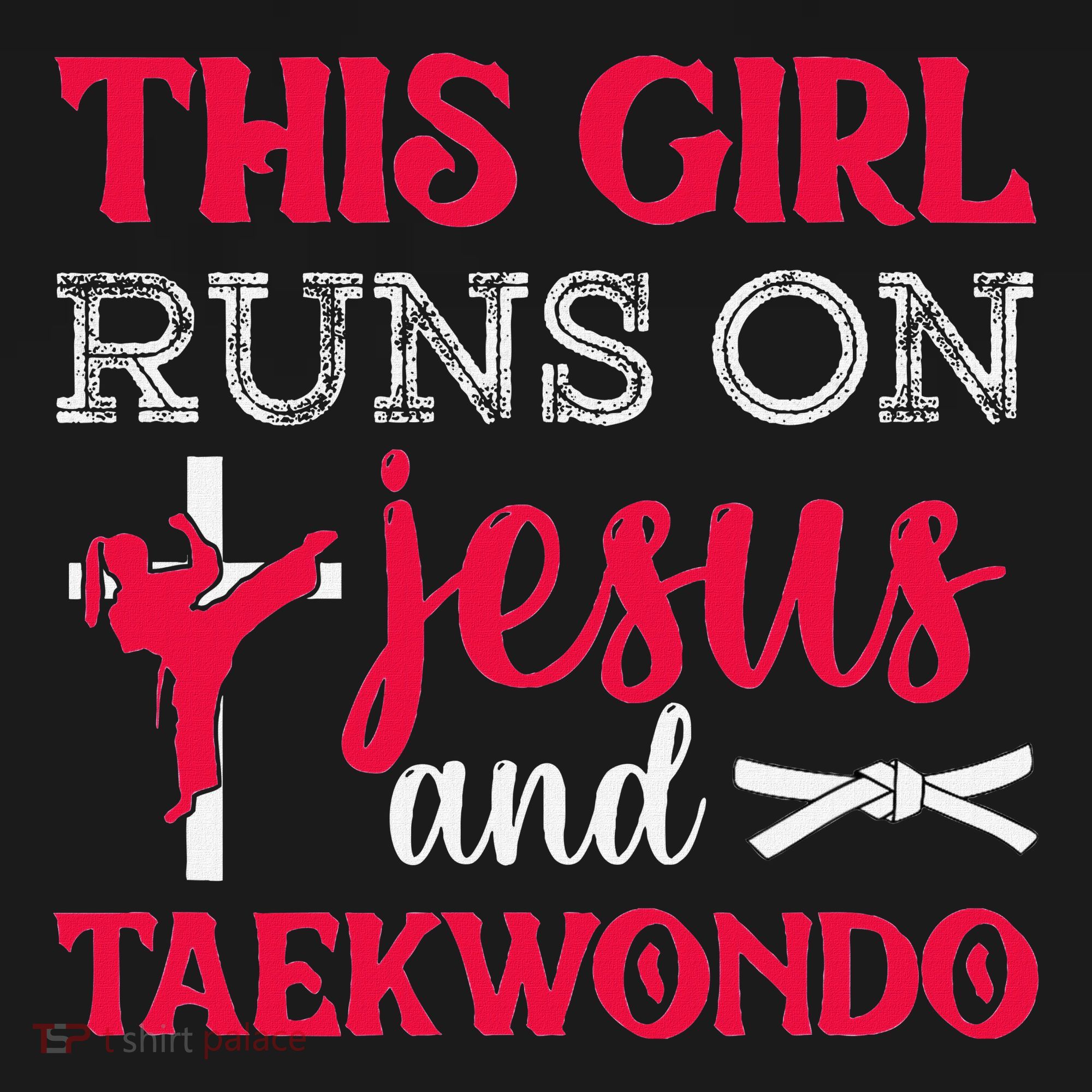 This Girl Jesus Taekwondo Woman Religion Karate Women's Tank Top