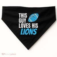 This Guy Loves His Lions USA-Made Doggie Bandana thumb 0