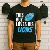 This Guy Loves His Lions T-Shirt thumb 6