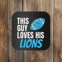 This Guy Loves His Lions Coaster thumb 0