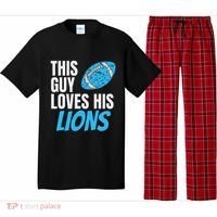 This Guy Loves His Lions Pajama Set thumb 0