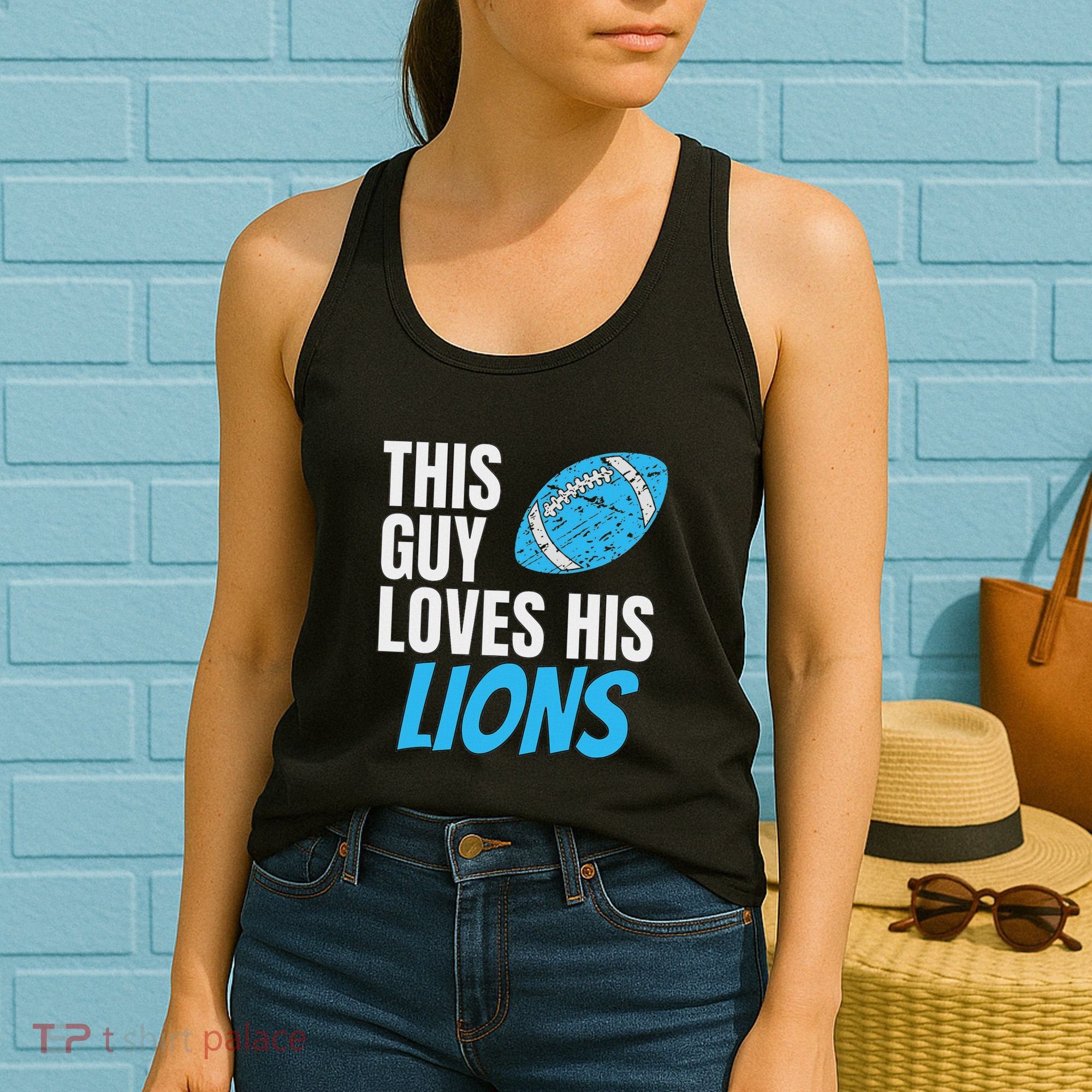 This Guy Loves His Lions Women's Tank Top