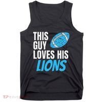This Guy Loves His Lions Tank Top thumb 0