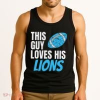 This Guy Loves His Lions Tank Top thumb 3