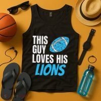 This Guy Loves His Lions Tank Top thumb 4