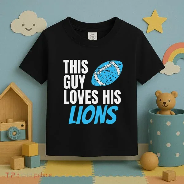 This Guy Loves His Lions Toddler T-Shirt