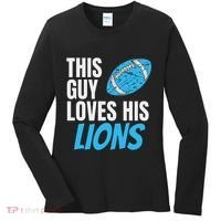 This Guy Loves His Lions Women's Long Sleeve Shirt thumb 0