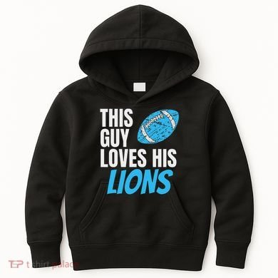 This Guy Loves His Lions Kids Hoodie