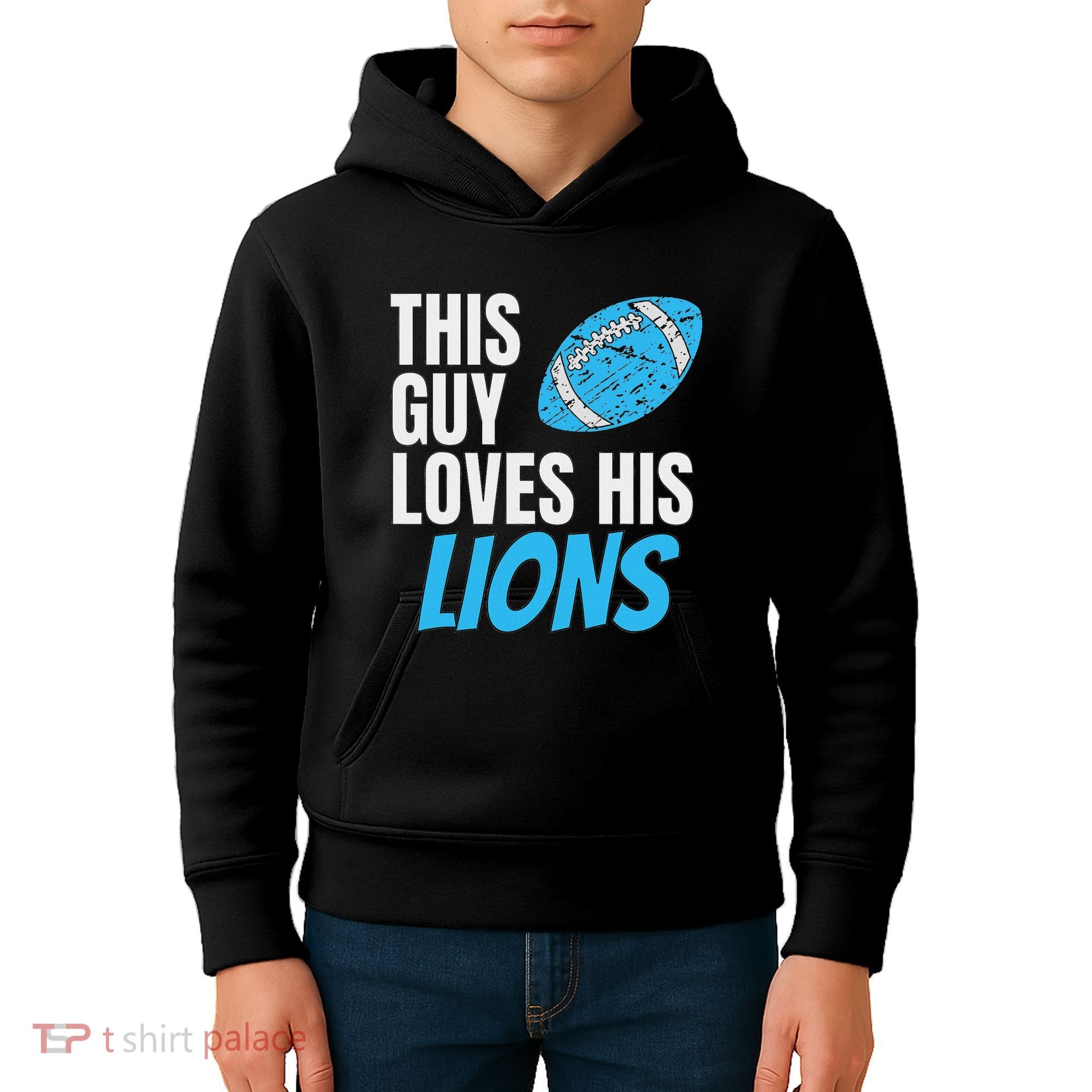 This Guy Loves His Lions Kids Hoodie