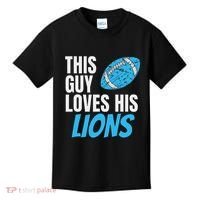 This Guy Loves His Lions Kids T-Shirt thumb 0