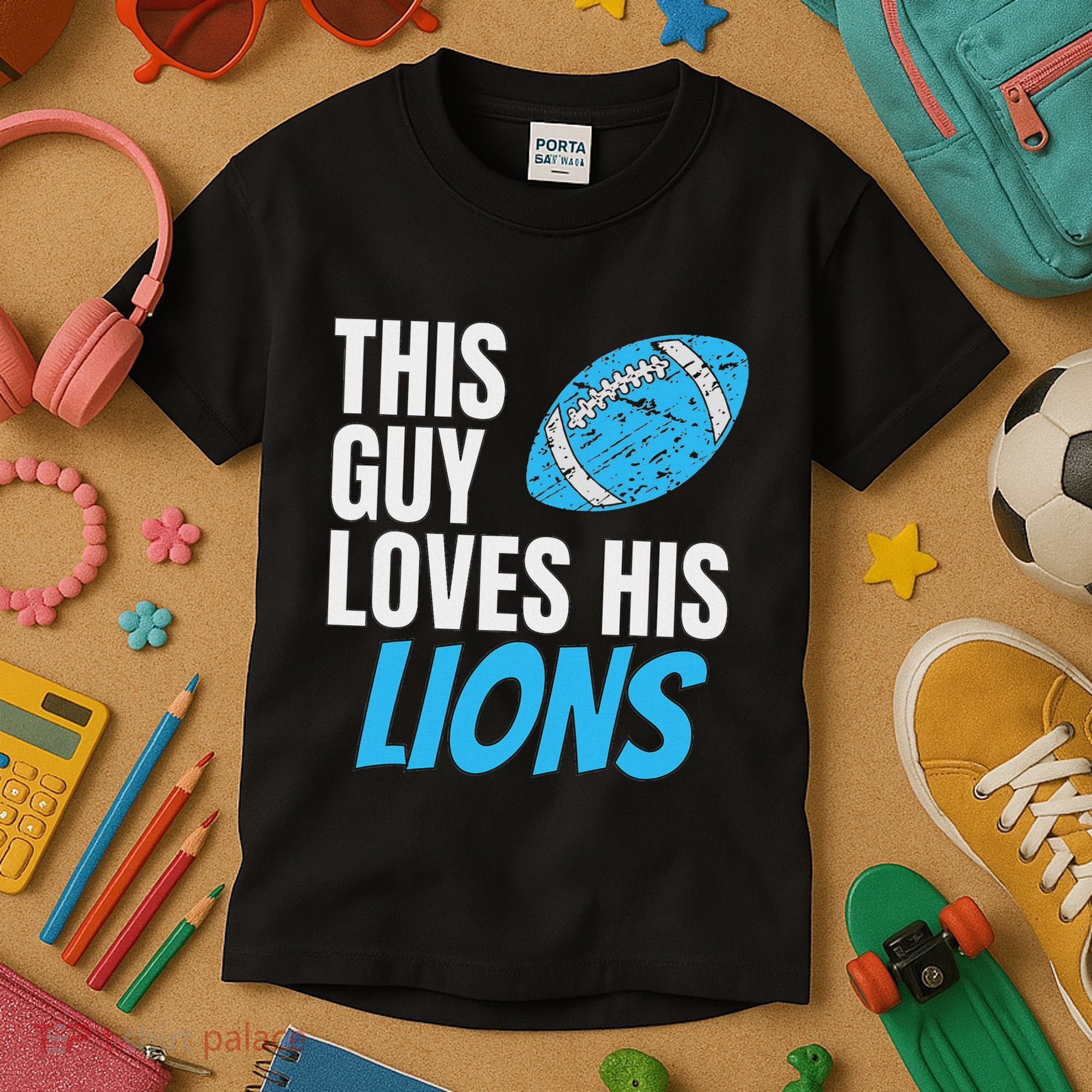 This Guy Loves His Lions Kids T-Shirt