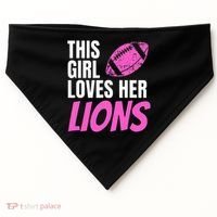 This Girl Loves Her Lions USA-Made Doggie Bandana thumb 0
