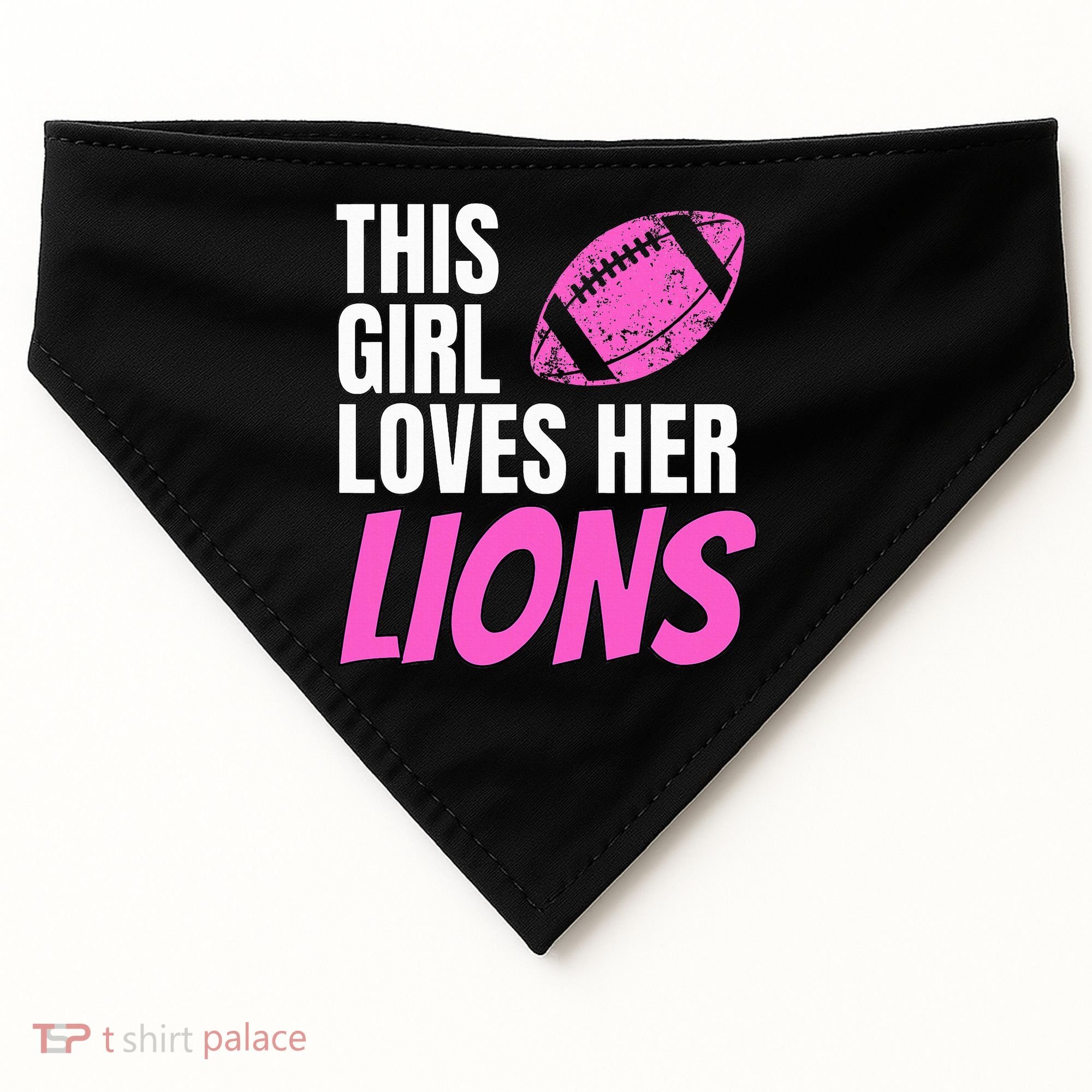 This Girl Loves Her Lions USA-Made Doggie Bandana