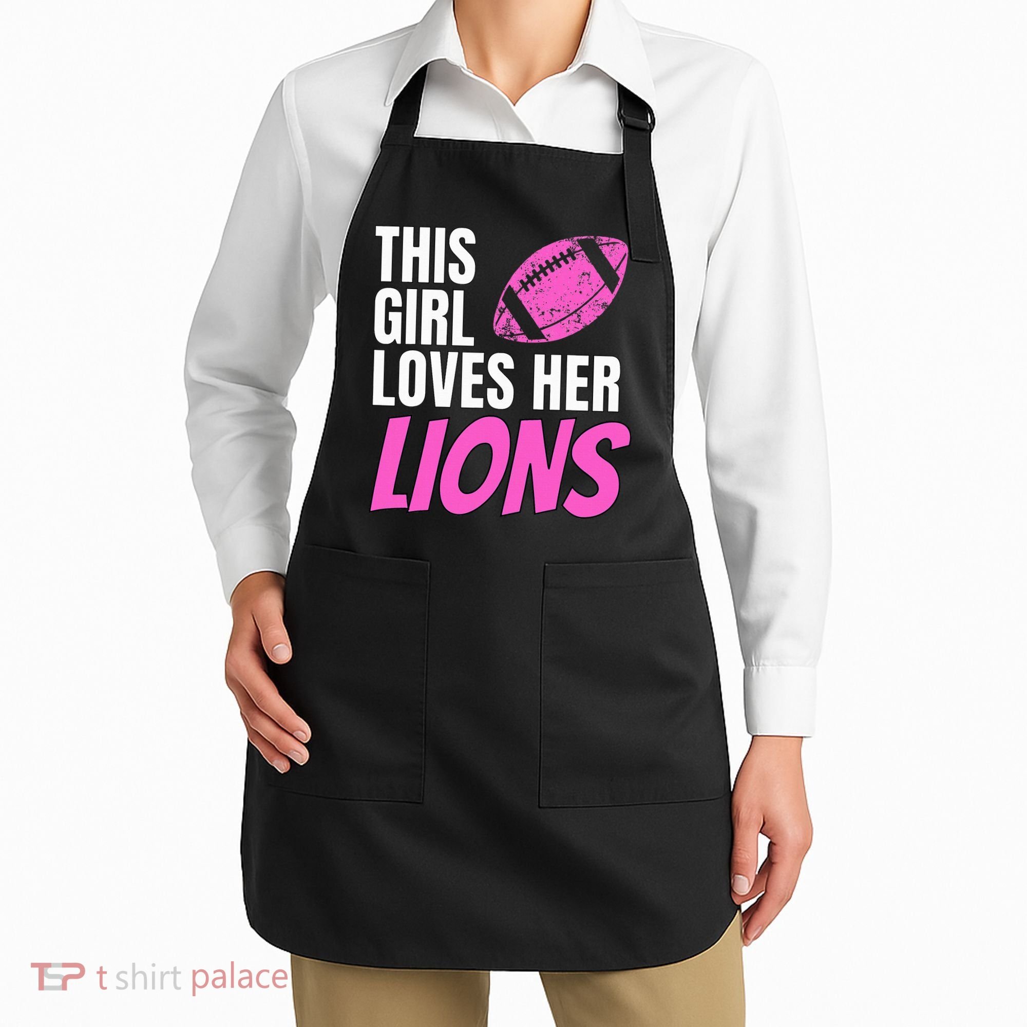 This Girl Loves Her Lions Apron
