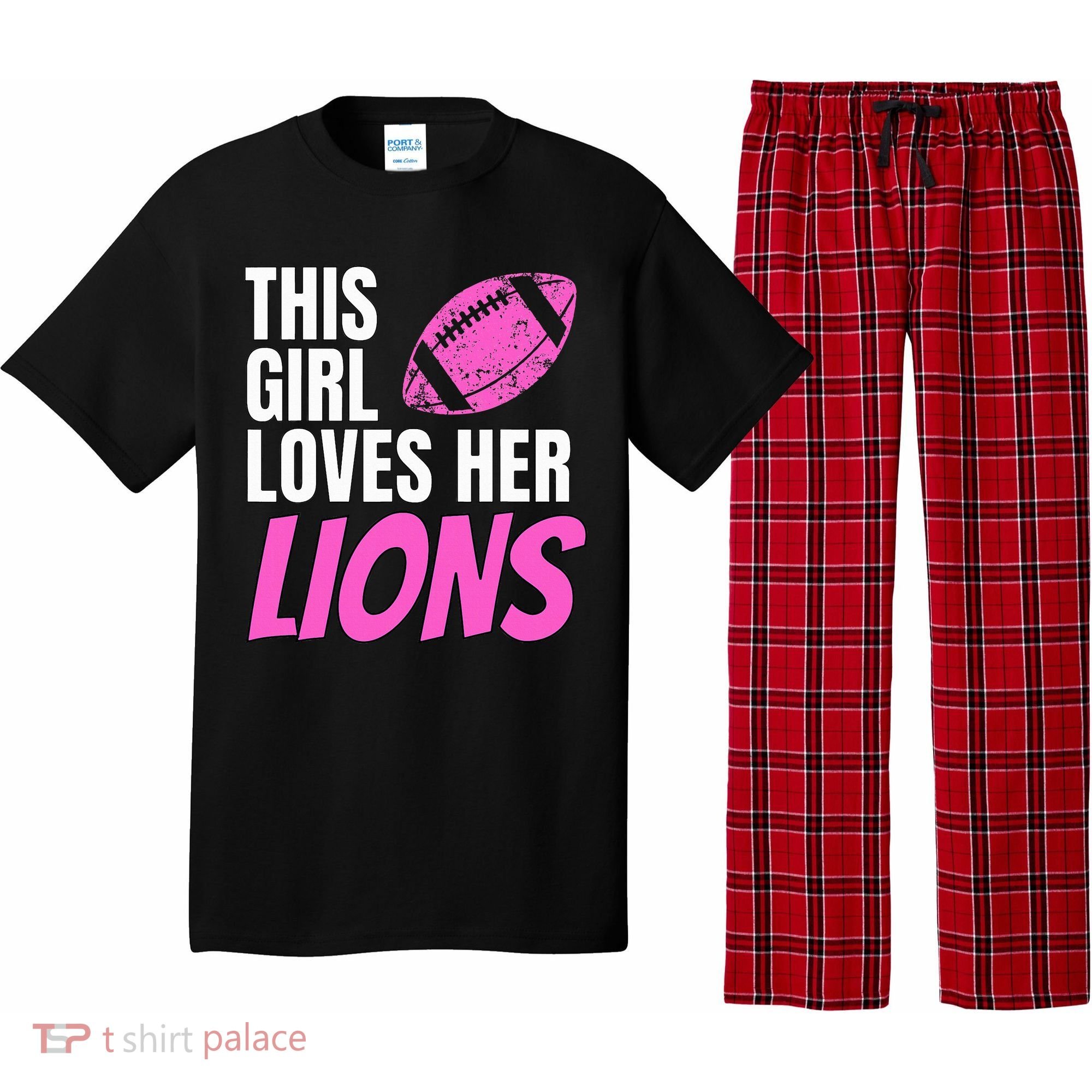 This Girl Loves Her Lions Pajama Set