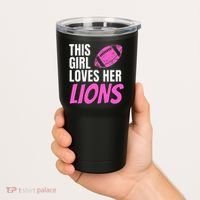 This Girl Loves Her Lions Tumbler thumb 2