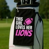 This Girl Loves Her Lions Golf Towel thumb 2