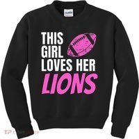 This Girl Loves Her Lions Kids Sweatshirt thumb 0