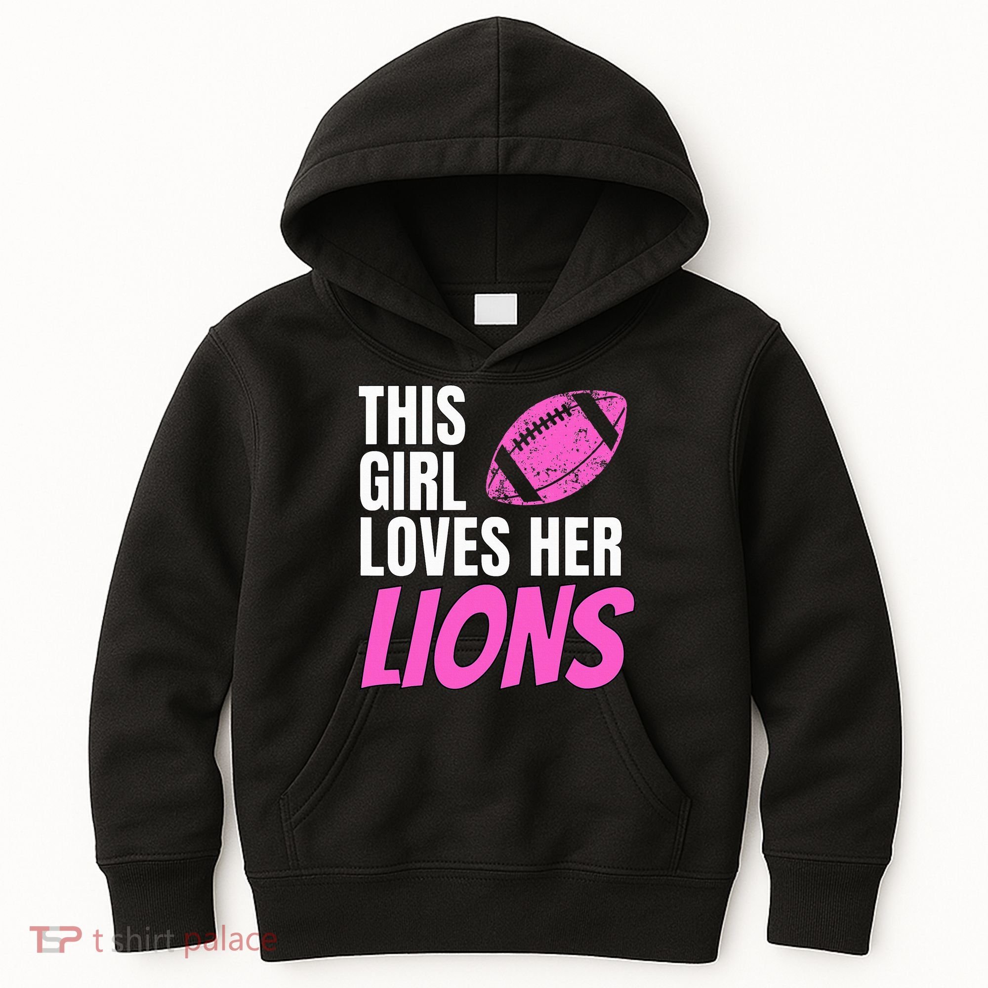 This Girl Loves Her Lions Kids Hoodie