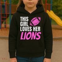 This Girl Loves Her Lions Kids Hoodie thumb 3