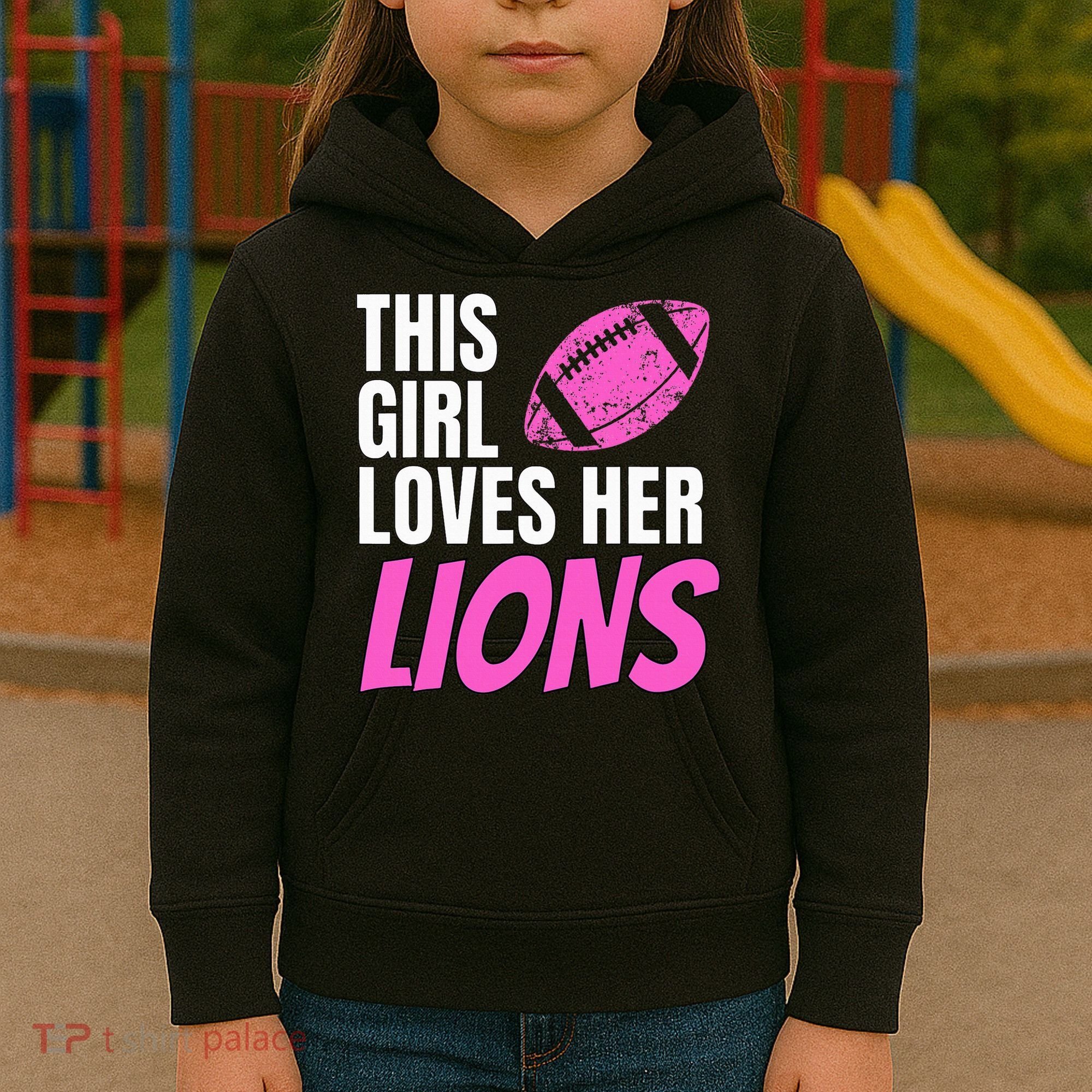 This Girl Loves Her Lions Kids Hoodie