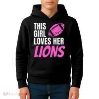 This Girl Loves Her Lions Kids Hoodie thumb 4