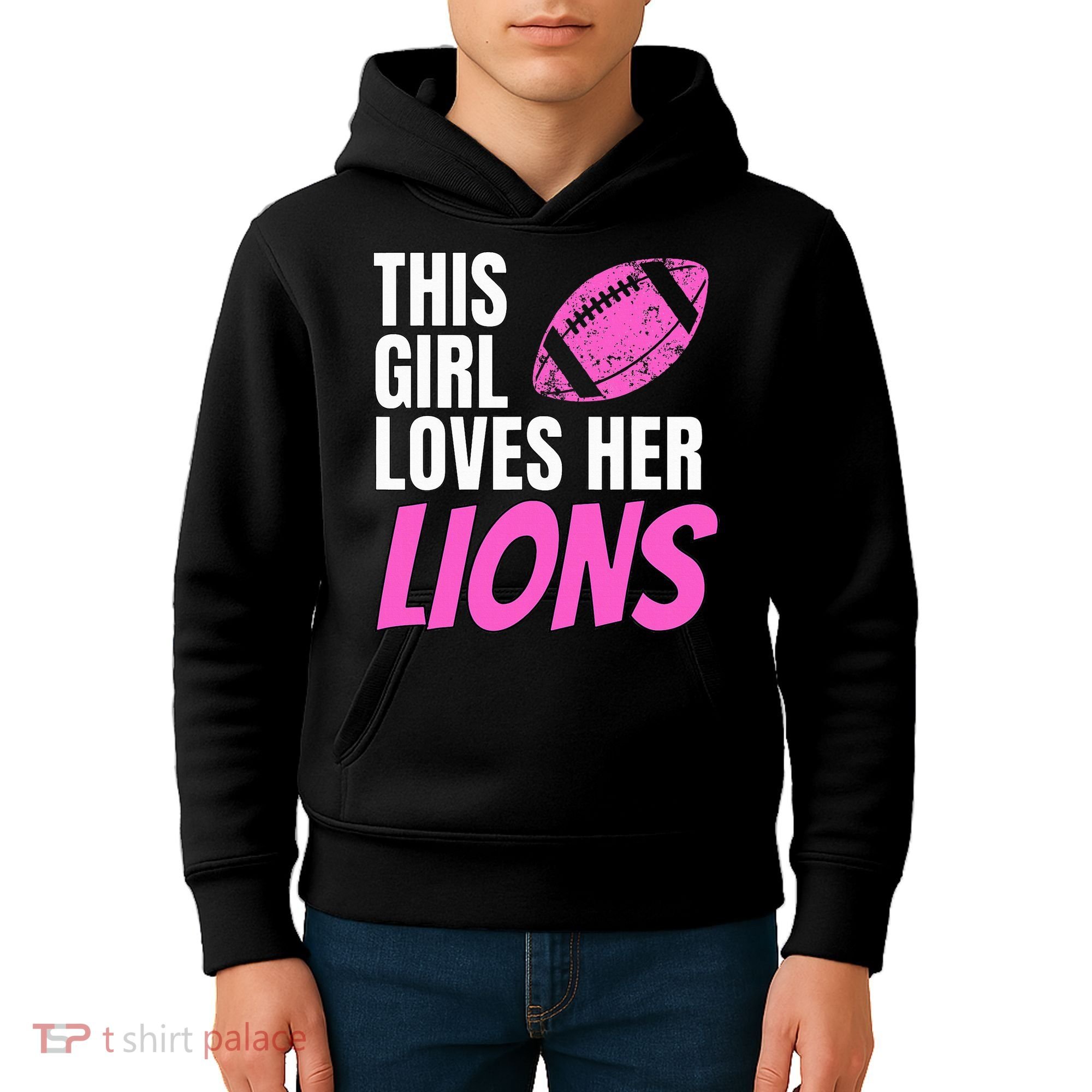 This Girl Loves Her Lions Kids Hoodie