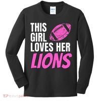 This Girl Loves Her Lions Kids Long Sleeve Shirt thumb 0