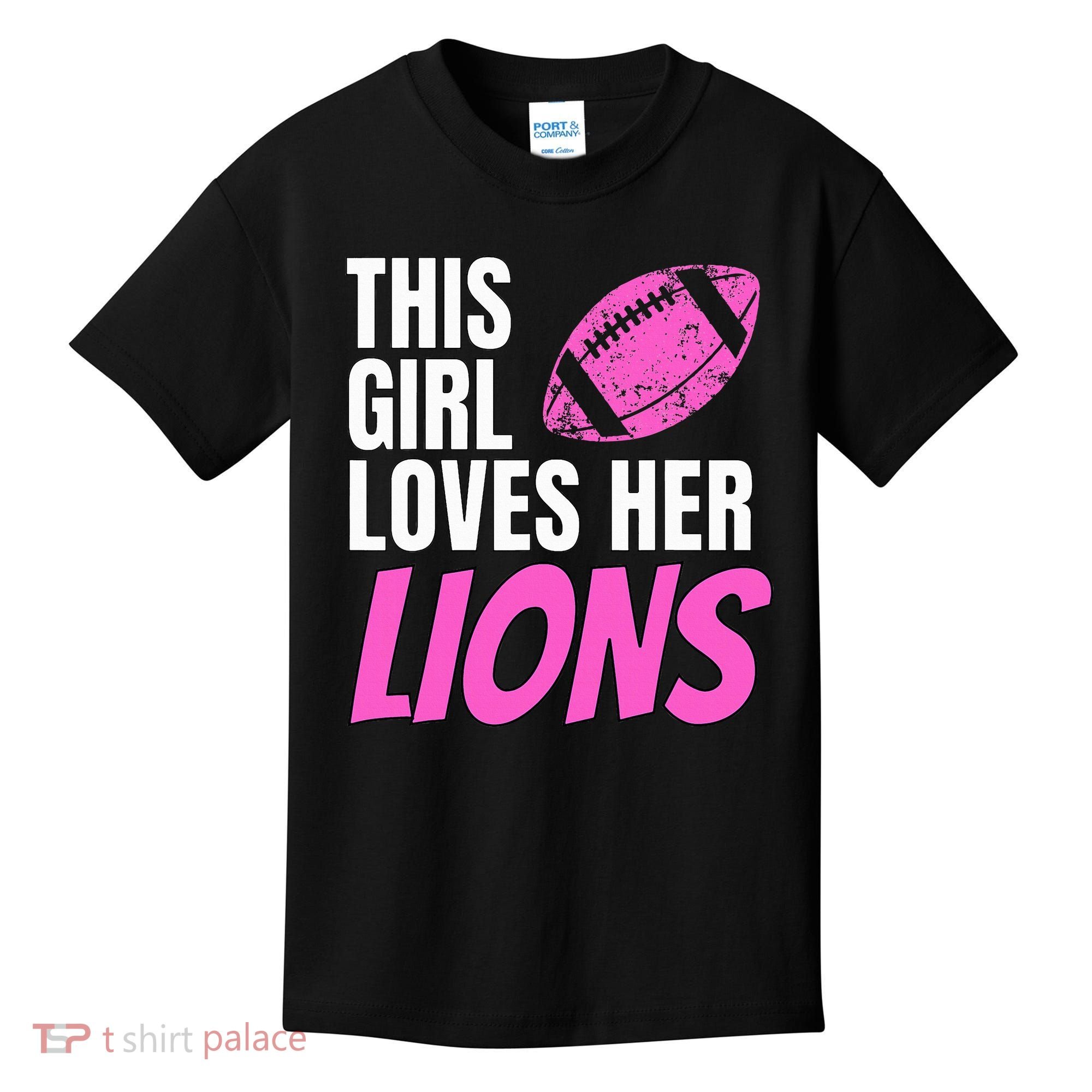 This Girl Loves Her Lions Kids T-Shirt