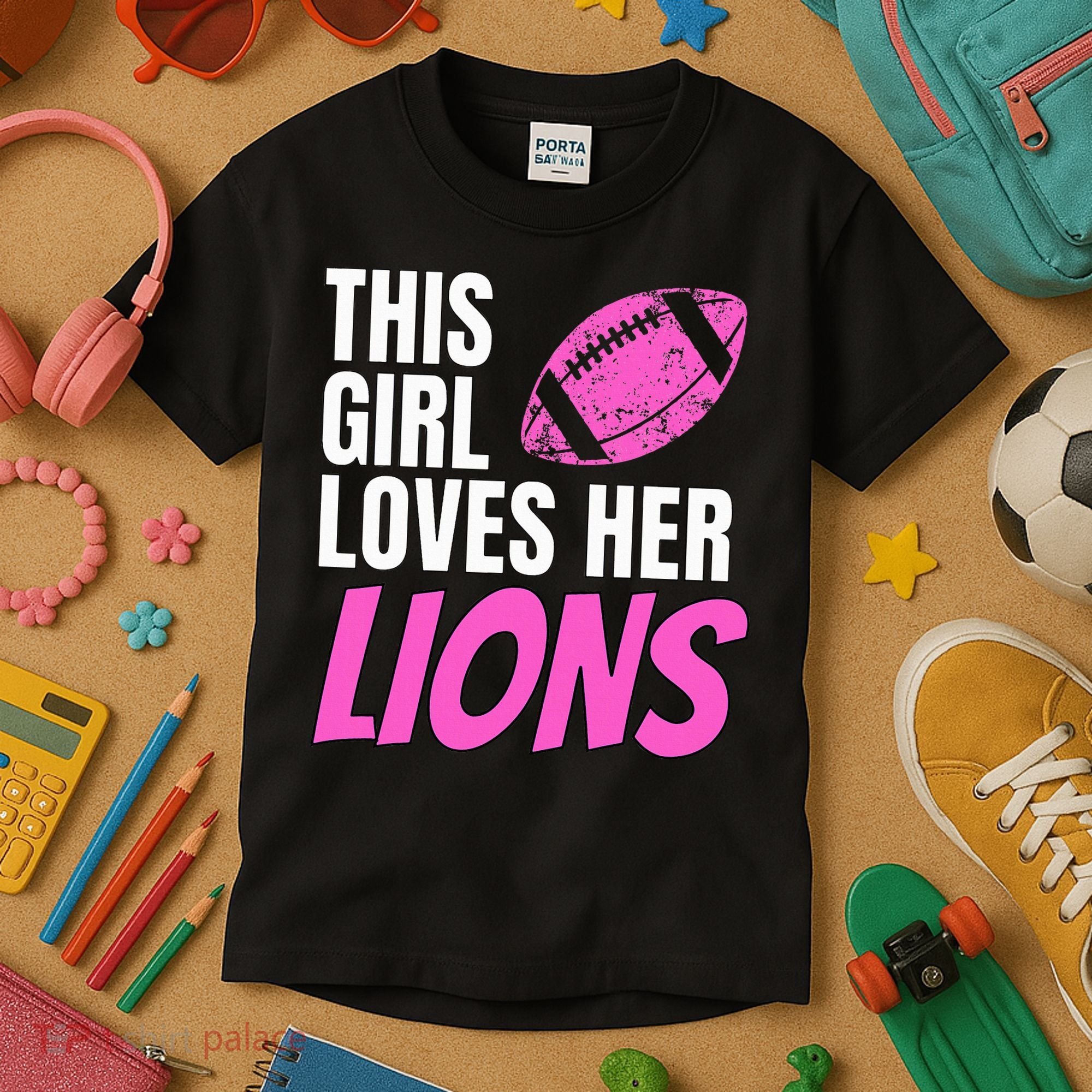 This Girl Loves Her Lions Kids T-Shirt