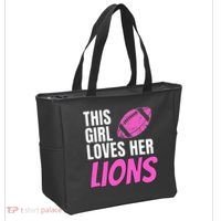 This Girl Loves Her Lions Tote Bag thumb 2
