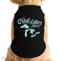 The Great Lakes Shark Free & Unsalted Summer Vacation Doggie Tank thumb 0