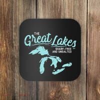 The Great Lakes Shark Free & Unsalted Summer Vacation Coaster thumb 0