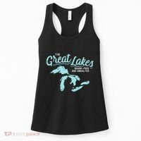 The Great Lakes Shark Free & Unsalted Summer Vacation Women's Tank Top thumb 0