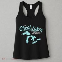 The Great Lakes Shark Free & Unsalted Summer Vacation Women's Tank Top thumb 3