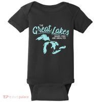 The Great Lakes Shark Free & Unsalted Summer Vacation Baby Bodysuit thumb 0