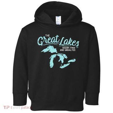 The Great Lakes Shark Free & Unsalted Summer Vacation Toddler Hoodie