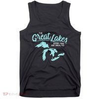 The Great Lakes Shark Free & Unsalted Summer Vacation Tank Top thumb 0