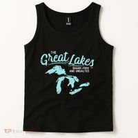 The Great Lakes Shark Free & Unsalted Summer Vacation Tank Top thumb 2