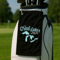 The Great Lakes Shark Free & Unsalted Summer Vacation Golf Towel thumb 2
