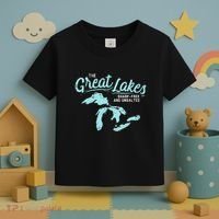 The Great Lakes Shark Free & Unsalted Summer Vacation Toddler T-Shirt thumb 3