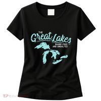 The Great Lakes Shark Free & Unsalted Summer Vacation Women's T-Shirt thumb 0