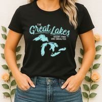 The Great Lakes Shark Free & Unsalted Summer Vacation Women's T-Shirt thumb 2