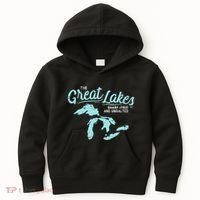 The Great Lakes Shark Free & Unsalted Summer Vacation Kids Hoodie thumb 0