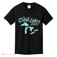 The Great Lakes Shark Free & Unsalted Summer Vacation Kids T-Shirt thumb 0